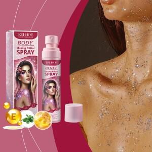 100ml 쉬머 스프레이 스테이지 메이크업 천연 샤이니 글리터 하이라이터 워셔블 임시 헤어 바디 컬러