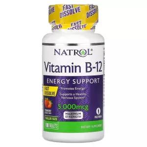 나트롤 비타민 Vitamin B-12 Fast Maximum Strength Strawberry 딸기 5000mcg 100정