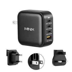 미니엑스 네오 P3 100W 터보 4포트 GaN 월 충전기 USB C 포트 고속 충전 전원 어댑터 3개(최대 / 20W) USB-A 1개(최대 18W). 맥북 프로 에어 17/16 맥스 갤럭시 S23과 호환됩니다