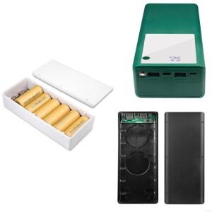 6x 26650 배터리 박스 3 출력 패스트 충전 케이스 플라스틱 FO 용 모바일 파워 뱅크