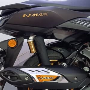 NMAX155 V3Turbo 2024 머플러 커버 트림 액세서리 용 바이크 오토바이 배기 장식