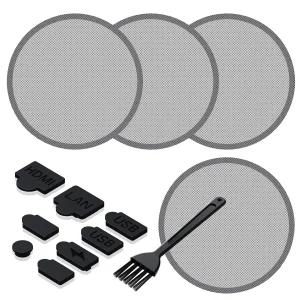 그라우기어 PS5 먼지 커버 키트 냉각 팬 필터 및 실리콘 포트 플러그 세트 고밀도 통기성 메시 보호 공기