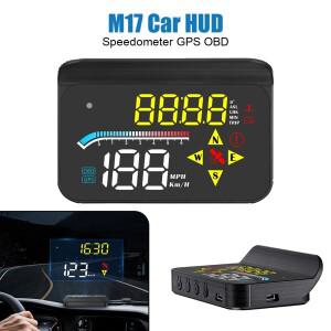 자동차 HUD 속도계 전자 액세서리 M17 OBD GPS 헤드 업 디스플레이  차량용 미니 소형 앞유리 프로젝터