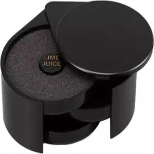 토피욘드 블랙 3단 로테이션 오프닝 바 글라스 리머 - 칵테일 및 조미료 음료에 적합 설탕 소금 구획 특징