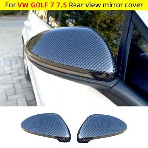 Volkswagen 호환 vw 호환 골프 7 MK7 7.5 GTI R GTE GTD 2013-2020 사이드 미러 커버 카본 파이버 자동차