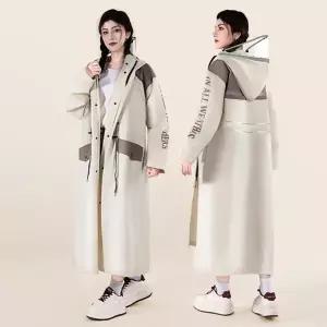 [다잇템] 여자 클래식 빅사이즈 후디 스타일 우비 코트