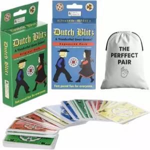 퍼펙트 페어 오리지널 더치 블리츠 카드 게임 및 확장팩 번들과 보관 가방 포함