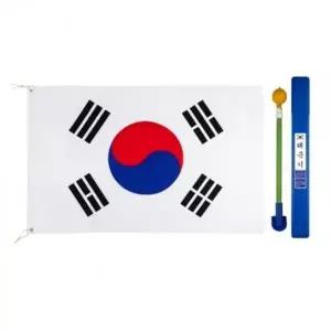 국산 가정용 태극기 깃대 국기함 꽂이 세트