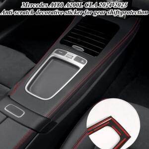 메르세데스 호환 A200L CLA 2024-2025 센터 콘솔 기어 패널 커버  스크래치 방지 카본 파이버 스티커 인테