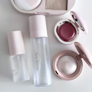 4-in-1 세팅 스프레이 보습 베이스 모공 커버 프라이머 롱래스팅 크림 블러쉬 미러 쉬머 파우더 여성 메이