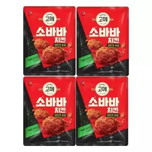 CJ 고메 소바바치킨레드핫순살375g x4개