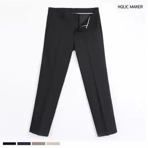 홀릭메이커 남자 슬랙스 정장 팬츠 일자 바지 HPAP001 남성 검정