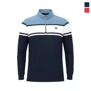 [THOMAS HARDY] 토마스하디 남성 간절기 배색 스판 집업티셔츠 Model No_CB5121