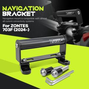 Zontes 703F F 2024용 바이크 오토바이 네비게이션 브래킷 - GPS 마운트 장치 캐리어 스마트폰 어댑터 홀더