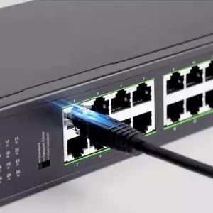 [셀러에이드]24포트 기가 스위칭허브 인터넷 스위치 허브 랜선스위치 케이블커버