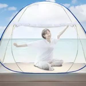 모기장 방충망 아기 사각 침대 야외 캠핑 원터치 초간단 캐노피 대형 1인용 텐트 접이식