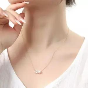 [셀러에이드]은925 담수진주 골드 체인 여성용 목걸이 세련된 디자인