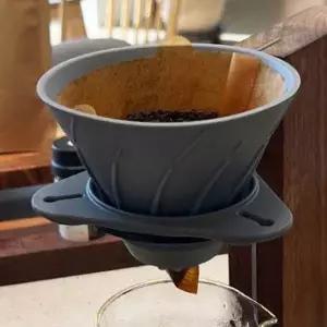 [골드스마일]카멜 실리콘 커피 드리퍼 홀더 세트 캠핑 핸드드립퍼