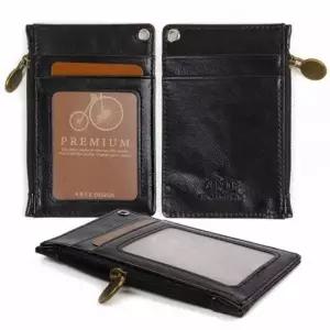 가죽 목걸이 카드 지갑 휴대용 신용카드 케이스 목걸이형 카드홀더