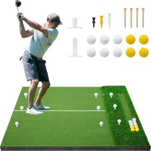 듀얼 터프가 장착된 네오아더 골프 매트 내장 볼 트레이 10개의 9개의 티 5x4피트 타격 실내외 사용을 위한