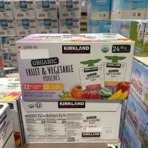 커클랜드 시그니춰 유기농 후르츠앤베지터블 주스 90g x 24개 과일음료 애플스트로베리 애플망고 코스트코