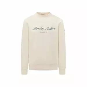 [몽클레어]몽클레어 레터링 로고 맨투맨 화이트 남성 8G00018 89A8F 060