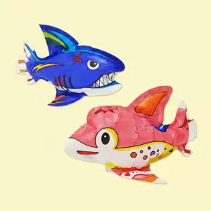 상어 돌고래 색칠 풍선 만들기 세트 10인용 어린이 미술 교구 놀이 소품