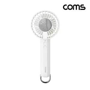 Coms 나비 휴대용 쿨 냉각 손 선풍기 White소형 핸디형 목선풍기 무선 미니 용선풍기 학생용
