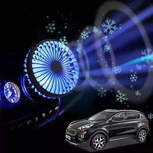 올뉴스포티지 차량용 송풍구 호환 선풍기 시즌3용 쿨링팬 무드등 각도조절 숭거치 시원한 미니 작은 용써큘