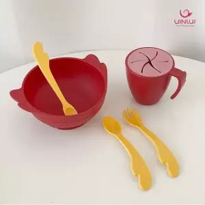유이앤루이 흡착엔젤볼 세트수저케이스 멀티 캐릭터식기 이유용품 식판 아동 유아