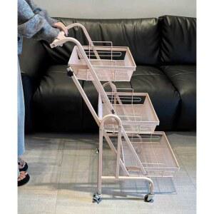 일자로 펴지는 바퀴형 각도로 고정 대용량 접이식 이동형 바이디움 스말켓 가능