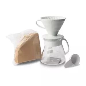 [셀러에이드]하리오 도자기 커피 드립세트 화이트 1~4인용