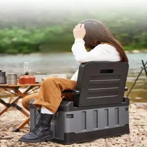 야외 캠핑 보관 상자 폴딩박스 등받이 접이식 멋진 캠핑박스 수하물 주최자 있는 이동식