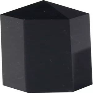 루크키퍼 힐링 크리스탈 완즈 2인치 블랙 옵시디언 6면 레이키 차크라 명상 요법