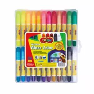 글라스컬러 24색 유리공예도구 와인잔꾸미기 글라스펜 낙서 유리 잔꾸미기 잔펜 마카 도자기크레용 창문