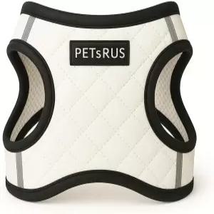 스텝인 도그 조끼 하네스 클래식 퀼팅 디자인 가죽 반사 경량 통기성 메쉬 소프트 화이트 블랙 내구성 있는