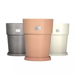 피클레온 WPC 화분 원형 롱1호 22x30cm 꽃화분 식물 플라워 꽃집 분배 인테리어 정원 원예 베란다 디자인