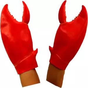 베드지미 라텍스 자이언트 게 발톱 장갑 랍스터 모자 할로윈 코스프레 풀 헤드 마스크 소품 액세서리