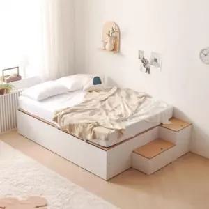 가구산책 대용량 높은수납침대Q 빅서랍 SET+본넬 매트리스 DN7004