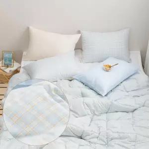 기숙사 체크무늬 소프트 1인용 체크 이불 싱글침대 침구