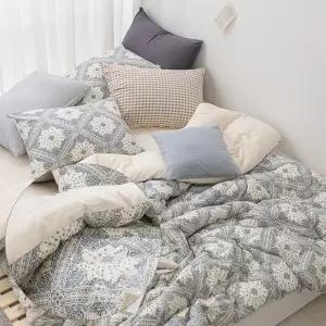 원룸 자취방 럭셔리 패턴 싱글침대 이불 1인 침구 기숙사