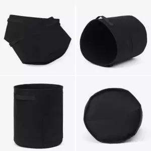 부직포 화분 2p 40cm 블랙 텃밭 미니화분 베란다 테라스 묘목 분갈이 블루베리 감자 고구마 뿌리 자루 채소