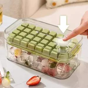 얼음 만들기 원터치 실리콘 아이스몰드 얼음판 얼음 보관용기 스쿱 포함