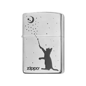 지포 라이터 매직 캣 귀여운 고양이 라이타 실버