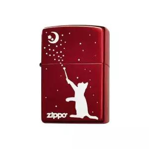 지포 라이터 매직 캣 귀여운 고양이 라이타 레드