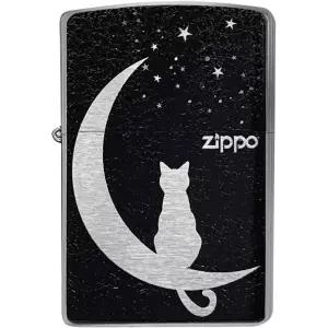 지포 라이터 2BK-문 캣 귀여운 고양이 라이타 블랙