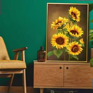 인테리어액자 해바라기그림 액자 풍수그림 돈들어오는 A2 SUN8