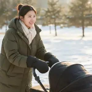 겨울용 방한 유모차핸드머프 패딩 방수 유모차장갑 핸들부착형