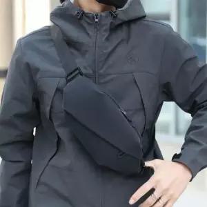 남성용 소형 여행 힙색 크로스백 학생용 캐주얼 슬링백 남녀공용 데일리 가방 캐주얼백