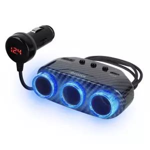 rozet 차량용멀티탭 C타입PD 시거잭 충전기 RX-6450가 시가 용기 3구 소켓